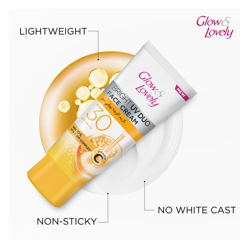 Glow & Lovely Bright UV Duo SPF 30 Vitamin C Face Cream - 50g