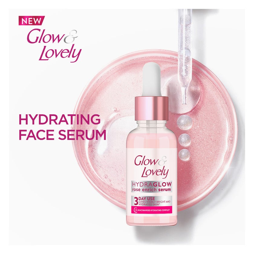 Glow & Lovely Hydraglow Rose Enrich Face Serum - 30g