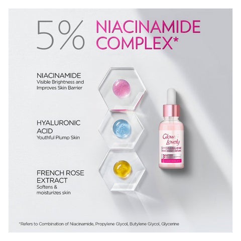 Glow & Lovely Hydraglow Rose Enrich Face Serum - 30g