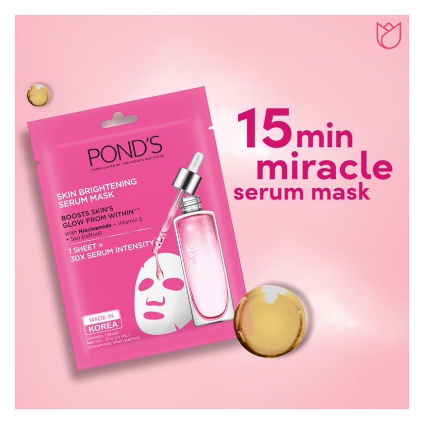 Ponds Skin Brightening Serum Face Sheet Mask