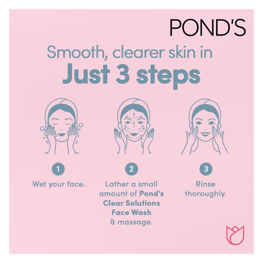 Ponds Clear Solutions Antibacterial + Breakout Control Facial Foam - 100g