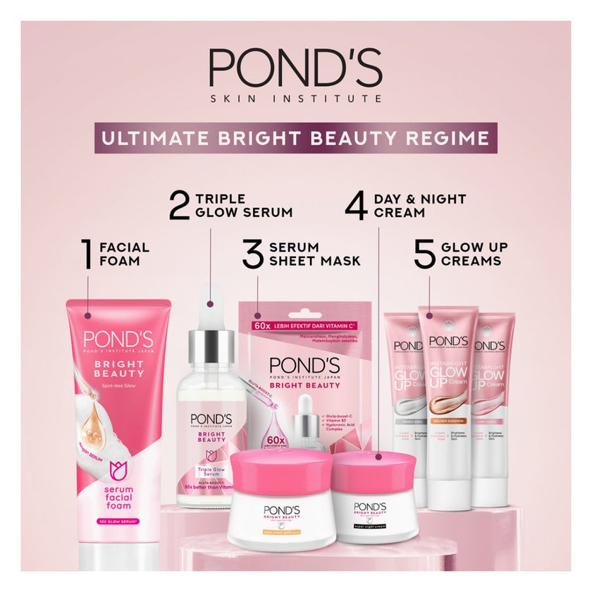 Ponds Instabright Glow Up Pink Crush Cream - 20g