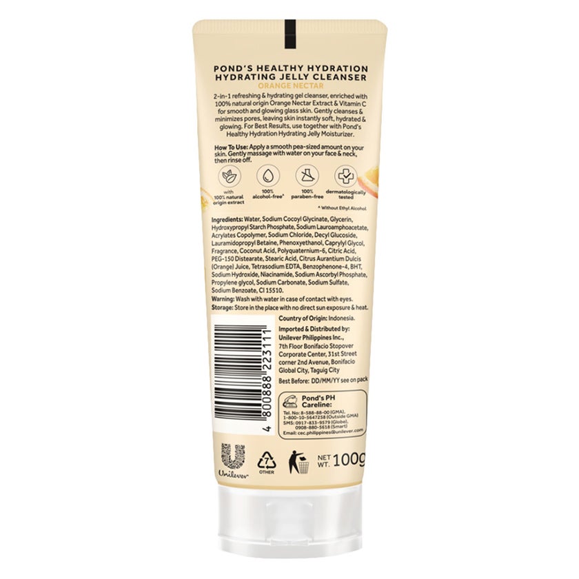Ponds Healthy Hydration Orange Nectar Gel Cleanser - 100ml