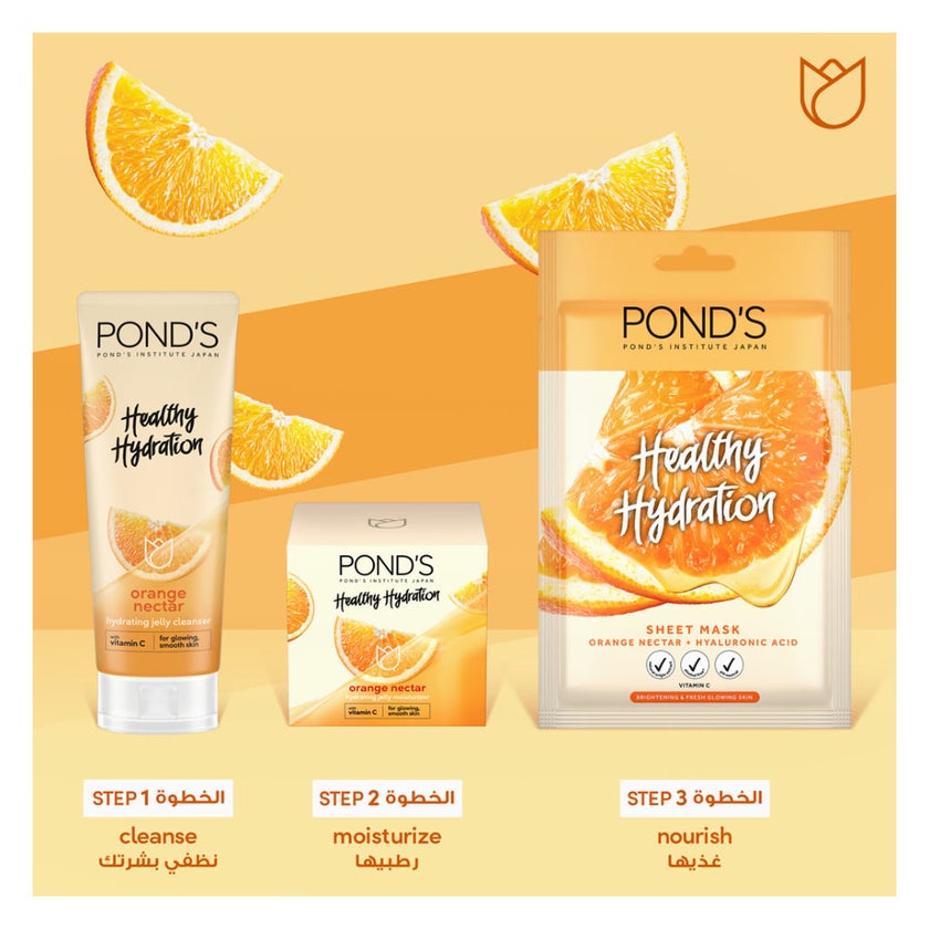 Ponds Healthy Hydration Orange Nectar Gel Cleanser - 100ml