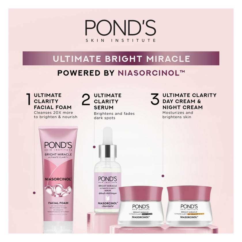 Ponds Bright Miracle Niasorcinol Facial Foam Cleanser - 100g