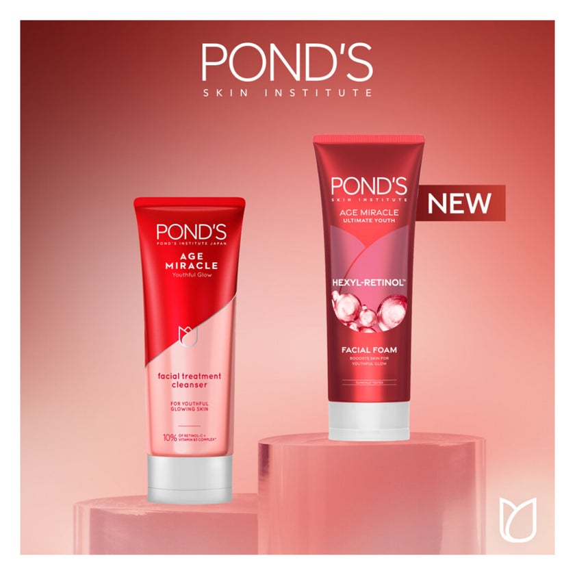 Ponds Age Miracle Hexyl-Retinol Facial Foam Cleanser - 100g