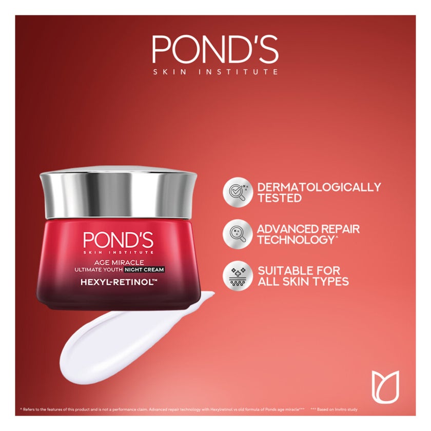 Ponds Age Miracle Hexyl-Retinol Night Cream - 50g