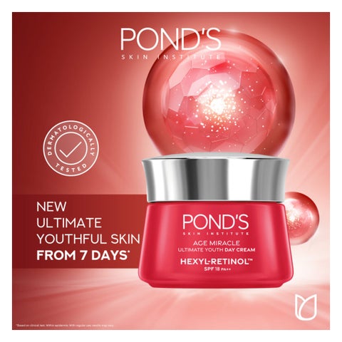 Ponds Age Miracle Hexyl-Retinol SPF 18 Day Cream - 50g
