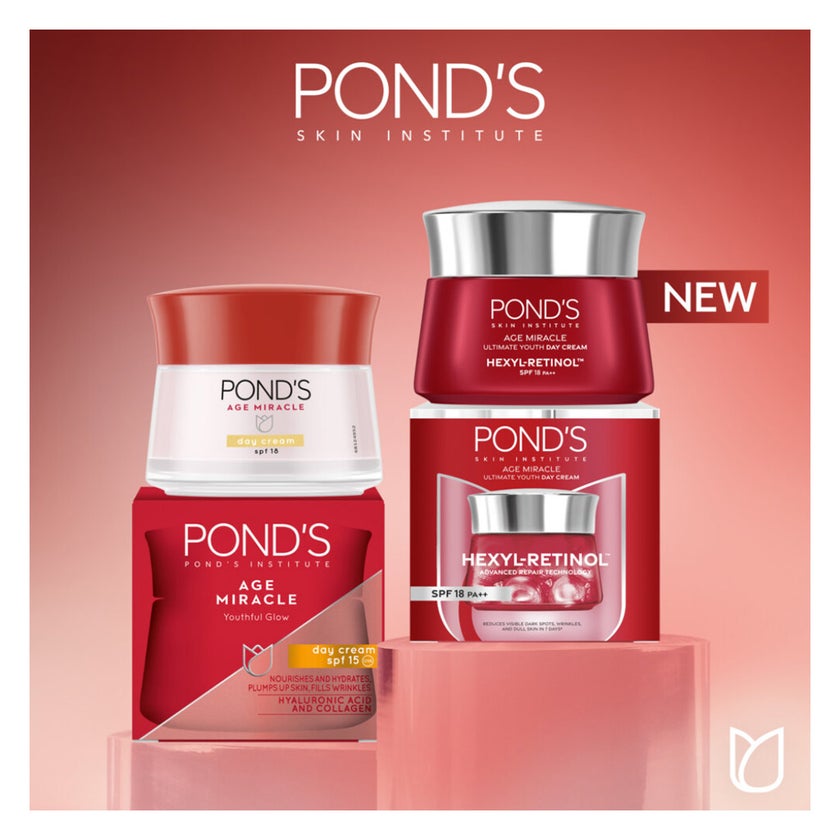 Ponds Age Miracle Hexyl-Retinol SPF 18 Day Cream - 50g