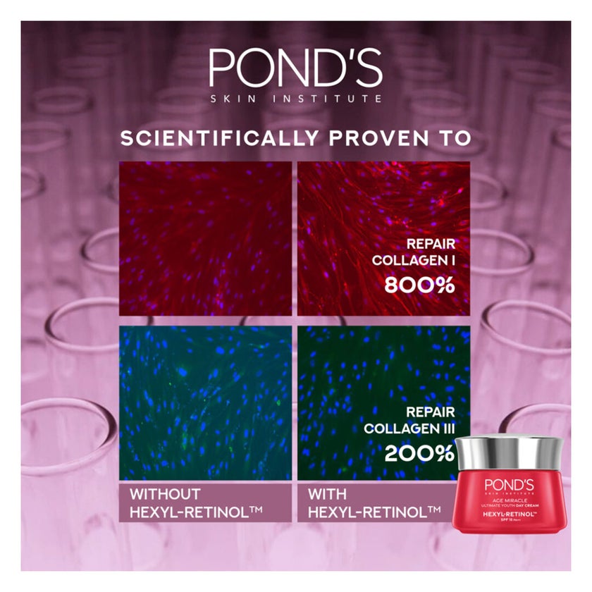 Ponds Age Miracle Hexyl-Retinol SPF 18 Day Cream - 50g