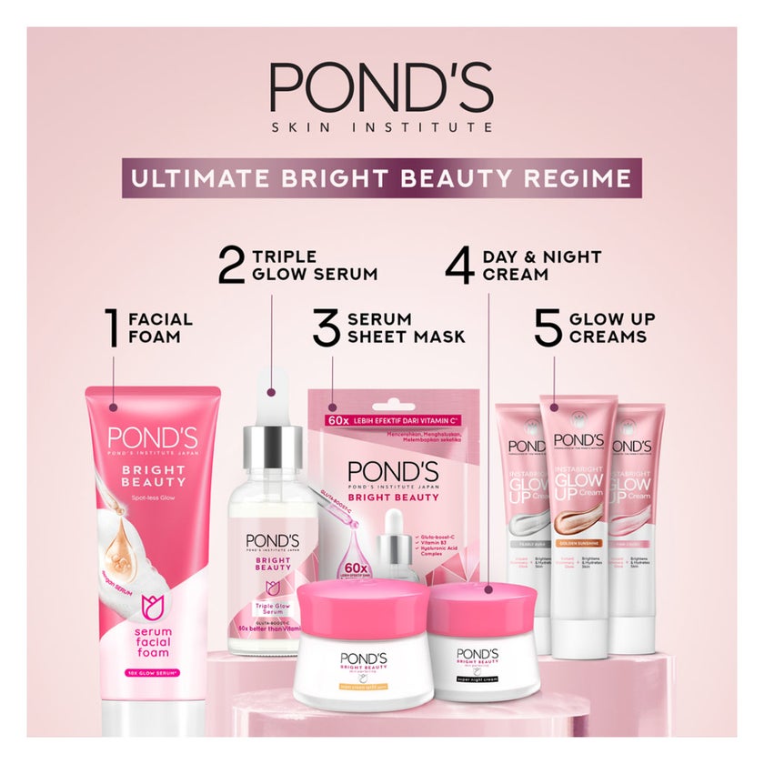 Ponds Instabright Glow Up Cream, Pearly Aura - 20g