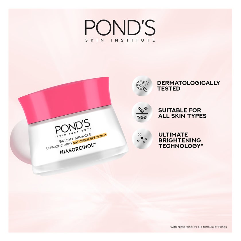 Ponds Bright Miracle Niasorcinol SPF 30 Day Cream - 50g