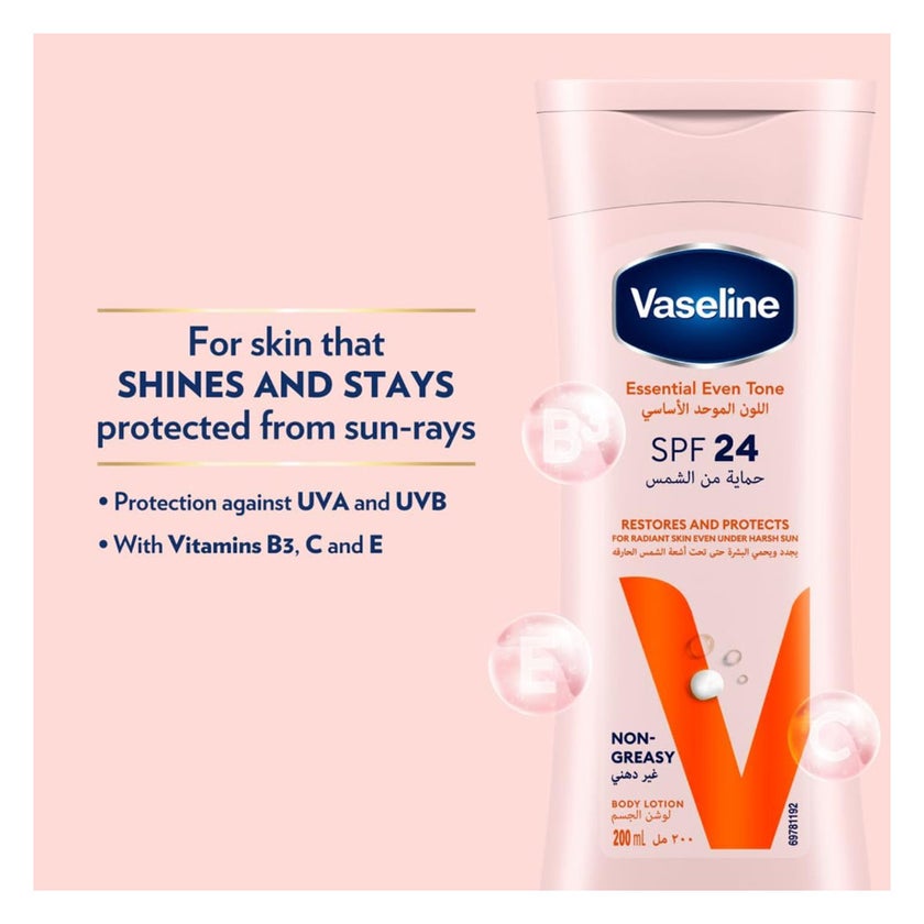 Vaseline Essential Even Tone SPF 24 Body Lotion - 200ml