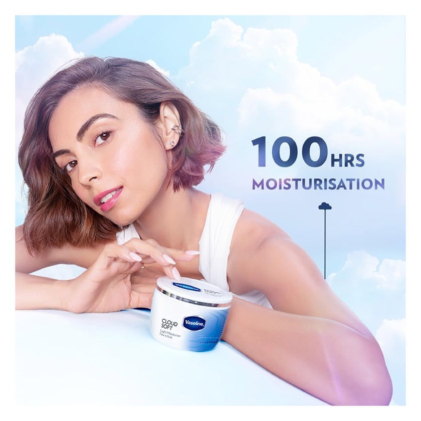 Vaseline Cloud Soft Light Moisturiser Face & Body Cream 100ml