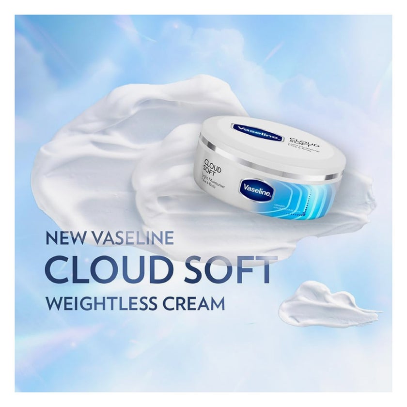 Vaseline Cloud Soft Light Moisturiser Face & Body Cream 100ml