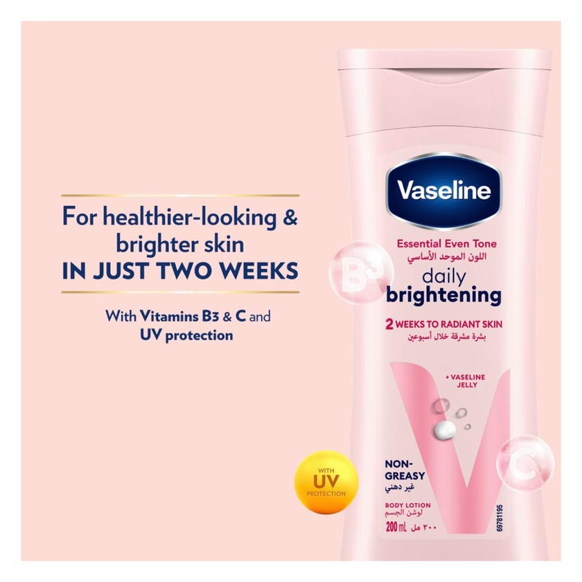 Vaseline Essential Even Tone Daily Brightening Body Lotion - 200ml