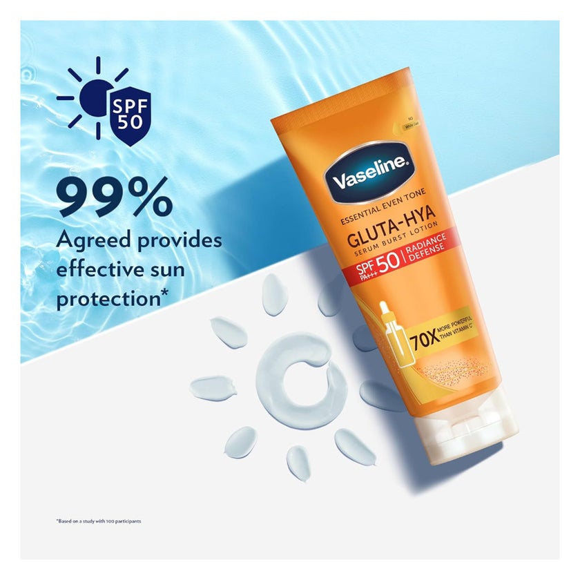 Vaseline Gluta-Hya Serum Burst SPF 50 Radiance Defense Lotion - 180ml