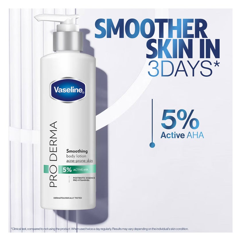 Vaseline Pro Derma 5% AHA Essence Smoothing Body Lotion - 250ml