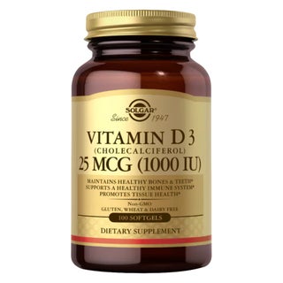 Solgar 25mcg Vitamin D3 1000IU Softgels - 100 Softgels