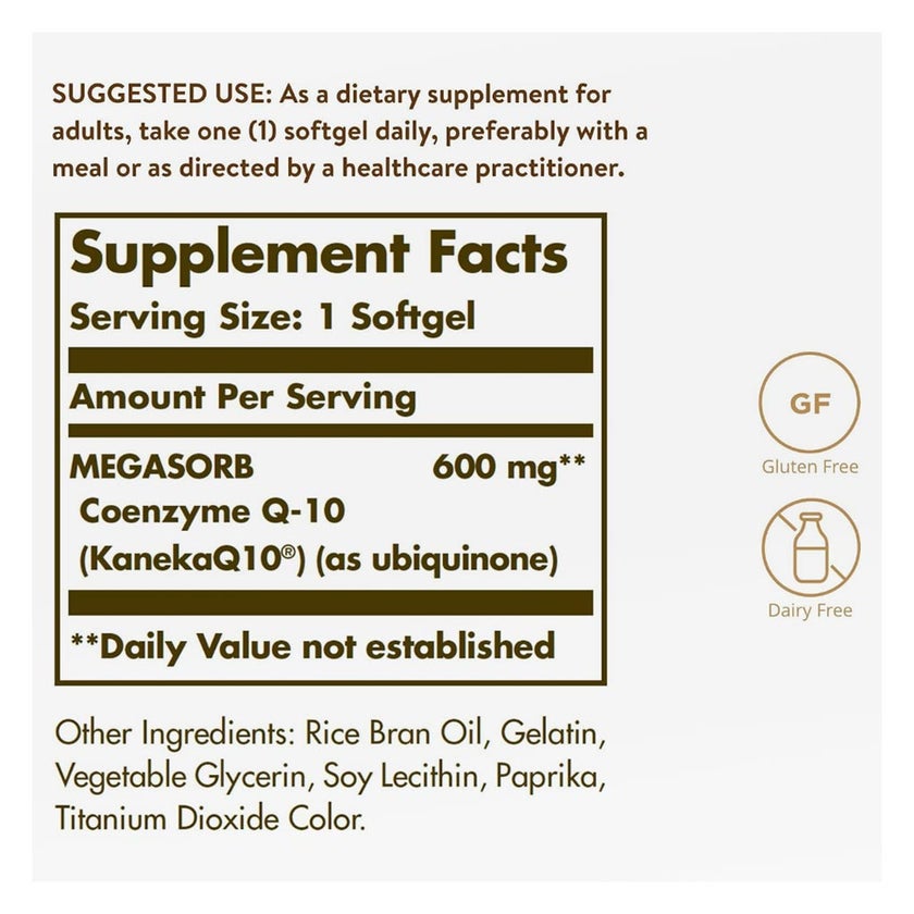 Solgar Megasorb CoQ-10 600mg Softgels - 30 Softgels