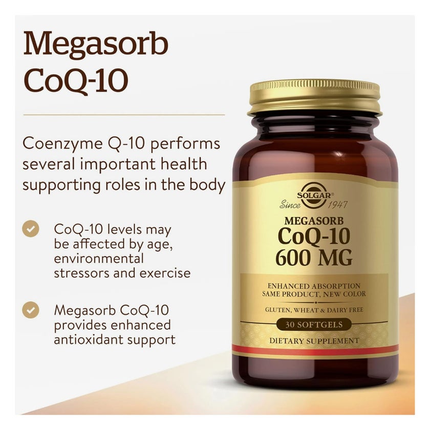 Solgar Megasorb CoQ-10 600mg Softgels - 30 Softgels