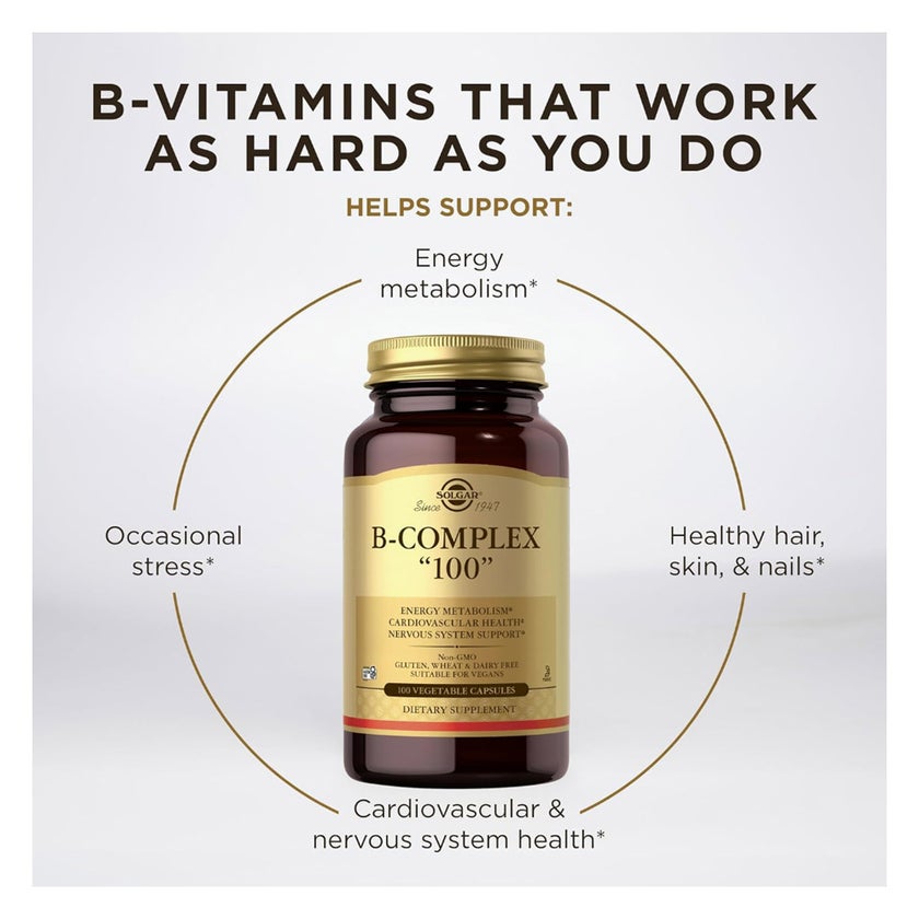 Solgar Vitamin B Complex 100 Veg Capsules - 100 Capsules