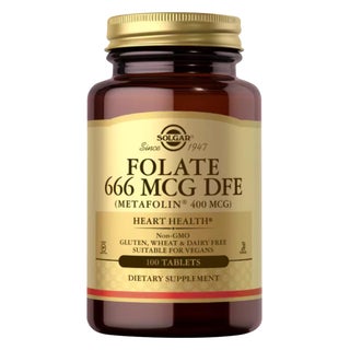 Solgar Folate 666mcg DFE (Folic Acid 400mcg) Tablets - 100 Tablets