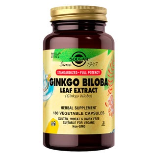 Solgar Standardized Ginkgo Biloba 90mg Capsules - 180 Capsules