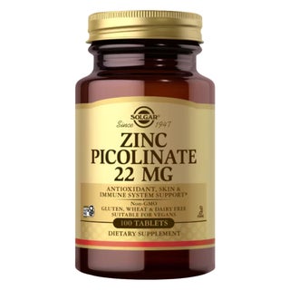 Solgar Zinc Picolinate 22mg Tablets - 100 Tablets