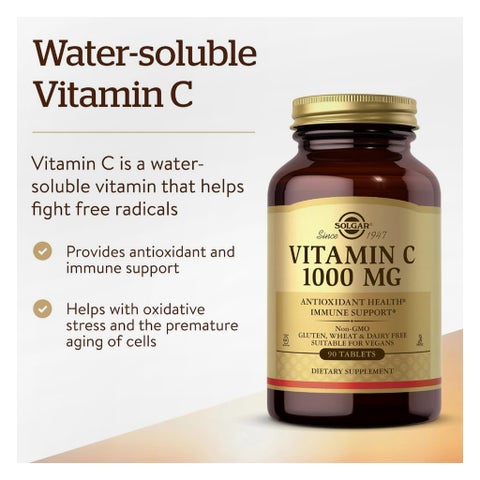 Solgar Vitamin C 1000mg Tablets - 90 Tablets