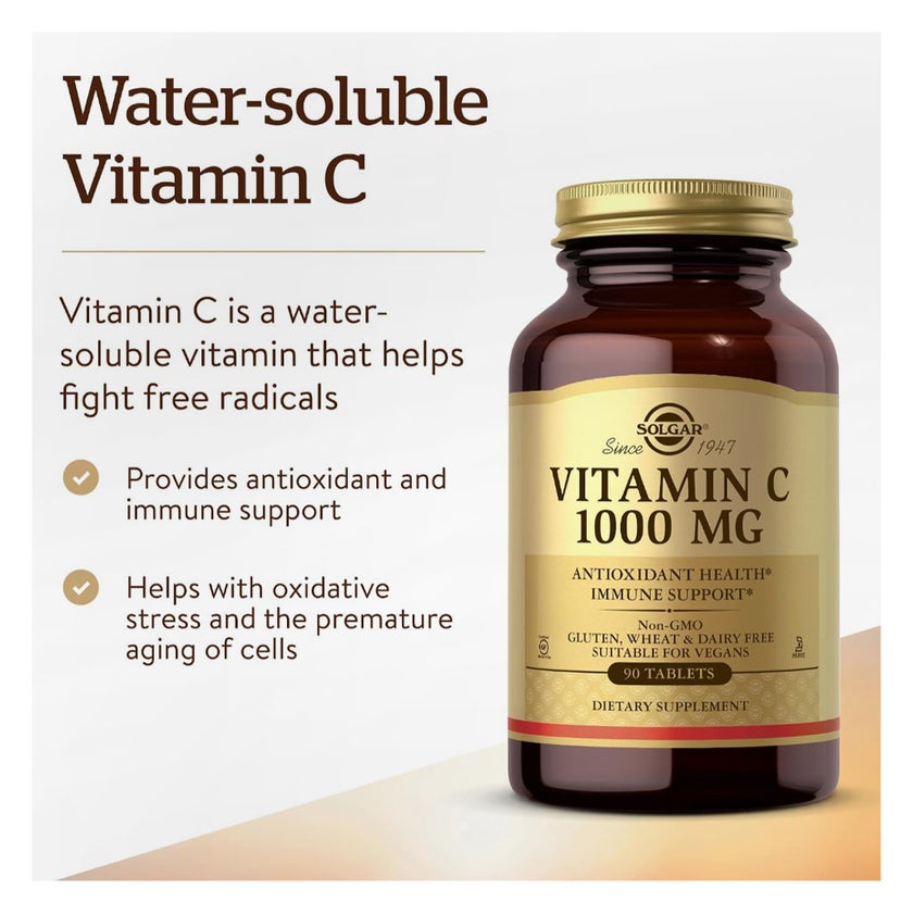 Solgar Vitamin C 1000mg Tablets - 90 Tablets