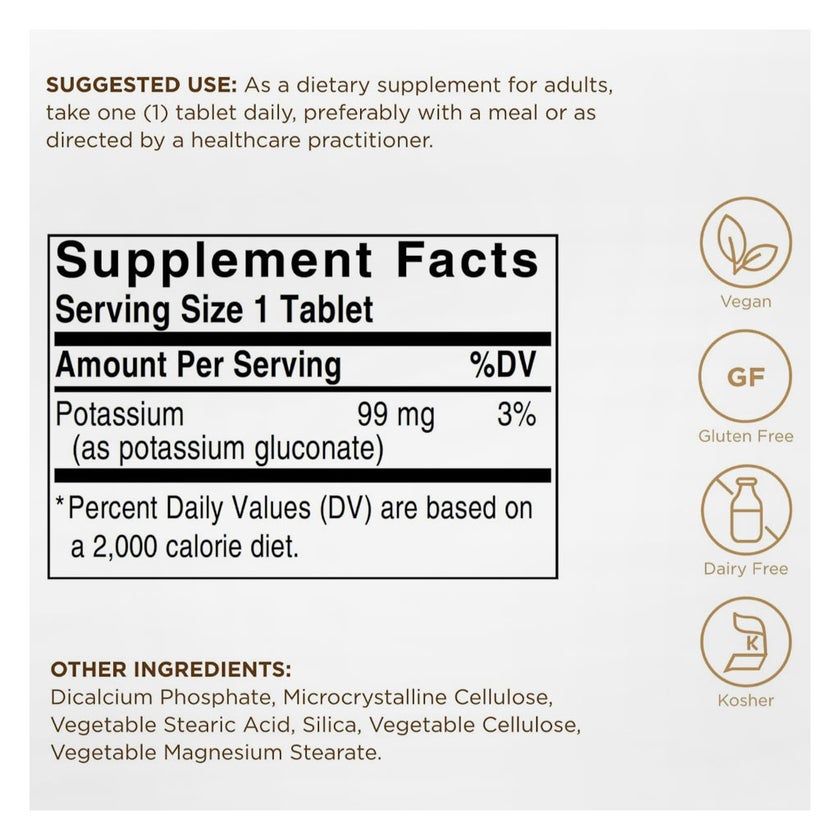 Solgar Potassium Tablets - 100 Tablets