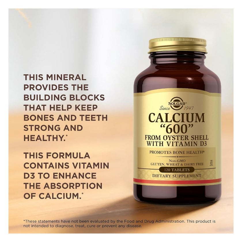 Solgar Calcium 600 With Vitamin D3 Tablets - 120 Tablets