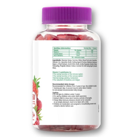 Chewy Vites Kids Immune Advance Gummies, Red Berries - 60 Gummies