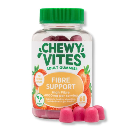 Chewy Vites Adults Fibre Support Gummies, Strawberry - 60 Gummies