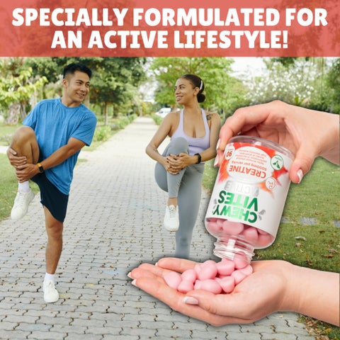 Chewy Vites Active Creatine Gummies, Strawberry - 90 Gummies