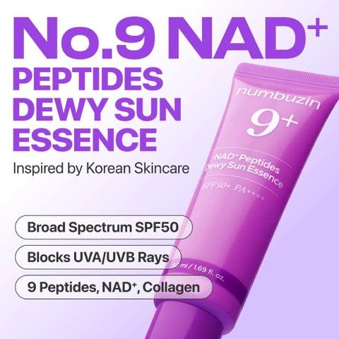 Numbuzin No.9 NAD+ Peptides Dewy SPF 50+ Sun Essence - 50ml