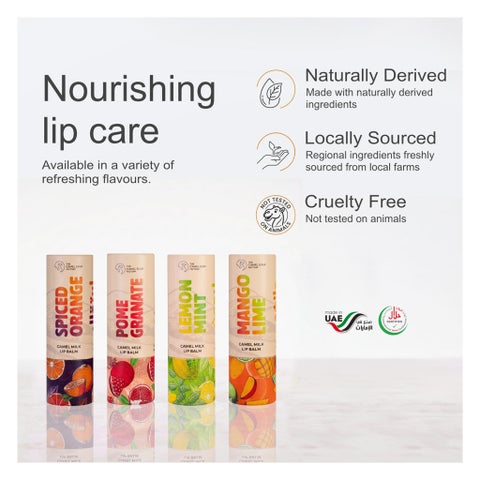 The Camel Soap Factory Camel Lip Balm, Lemon Mint - 6g