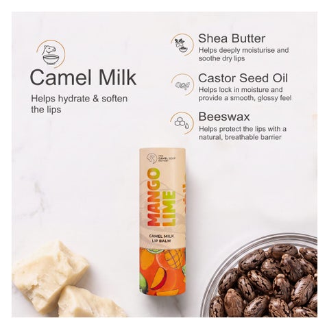 The Camel Soap Factory Camel Lip Balm, Mango Lime - 6g
