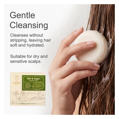 The Camel Soap Factory Sidr & Argan Shampoo Bar - 75g