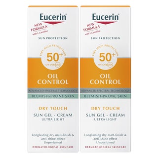 Eucerin Oil Control SPF 50+ Dry Touch Sun Gel Cream - 2 x 50ml