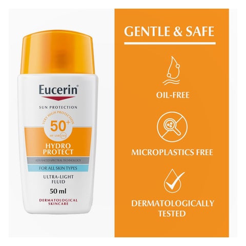 Eucerin Hydro Protect SPF 50+ Ultra Light Fluid - 2 x 50ml