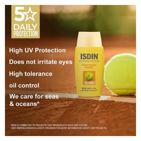 Isdin Fotoprotector Fusion Water Magic SPF 50 + Alcaraz Sunscreen - Promo Pack