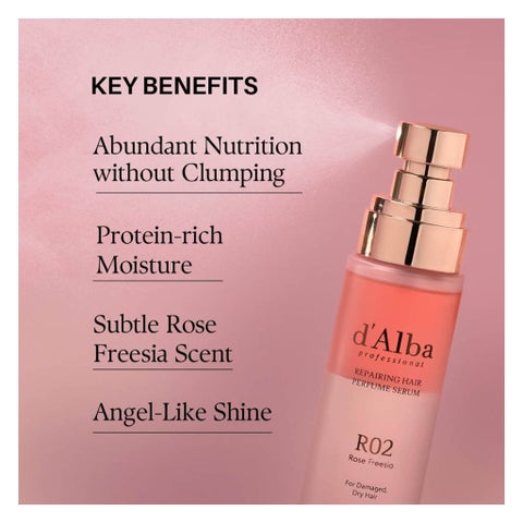D'Alba Professional Hair Repairing Perfume Serum, Rose Freesia - 50ml