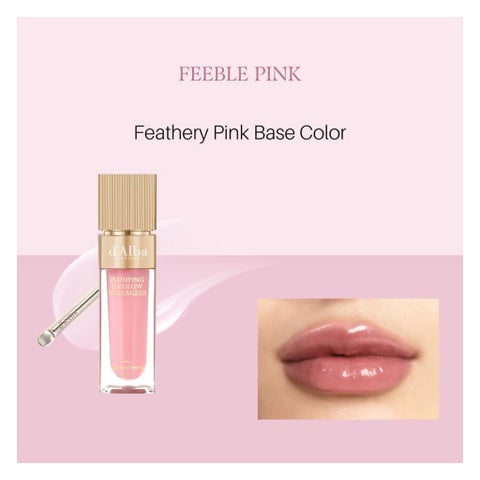 D'Alba Plumping Lip Glow Volumizer, 5ml - Feeble Pink