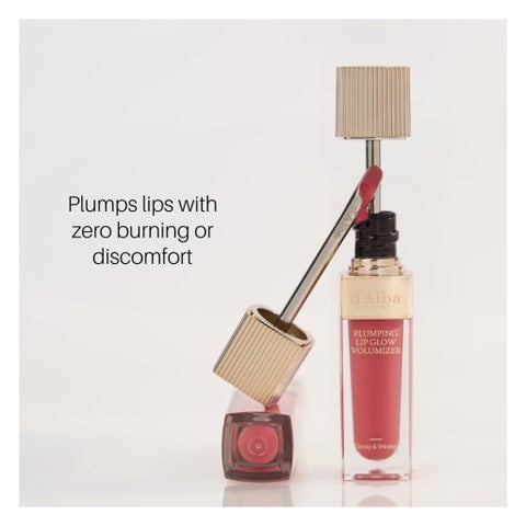 D'Alba Plumping Lip Glow Volumizer, 5ml - Feeble Pink