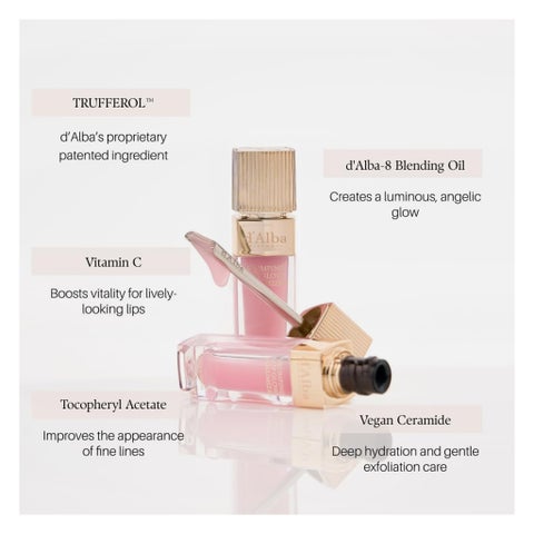 D'Alba Plumping Lip Glow Volumizer, 5ml - Petal Rose