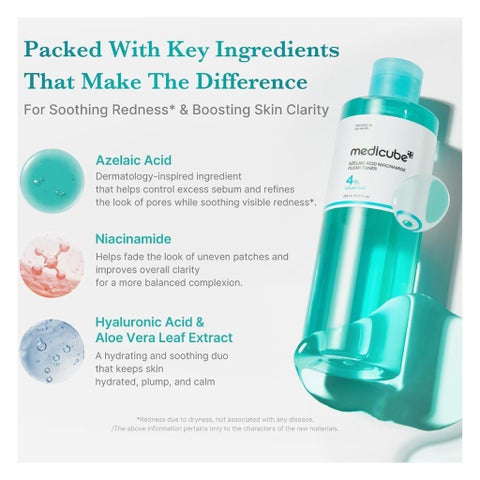 Medicube 4% Azelaic Acid & Niacinamide Clear Toner - 250ml