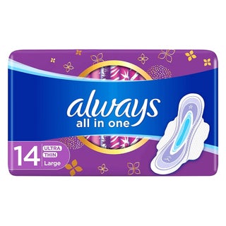 Always All In On Ultra Thin Sanitary Pads, Large - 14 Pads