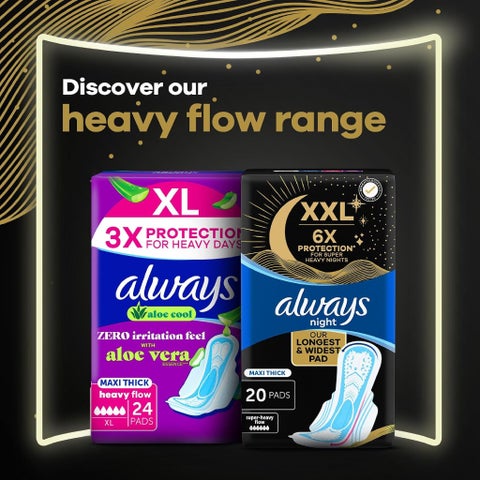 Always Maxi Thick Night Sanitary Pads, XXL - 7 Pads